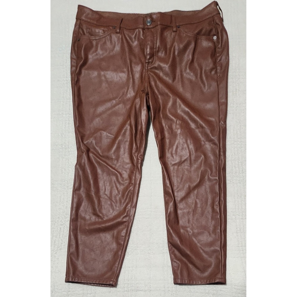 Torrid‎ Feel the Fit Brown Faux Leather Pants Size 18R